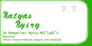 matyas nyiry business card